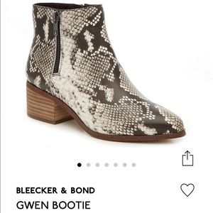 Snakeskin booties